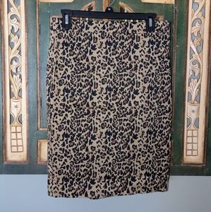 NWOT J. Crew Leopard Print Pencil Skirt - Size 4